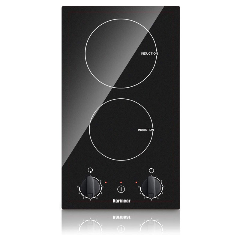 Karinear 12" BuiltIn Induction Cooktop With 2 Burners, Electronic Knob Control, 3500W Wayfair